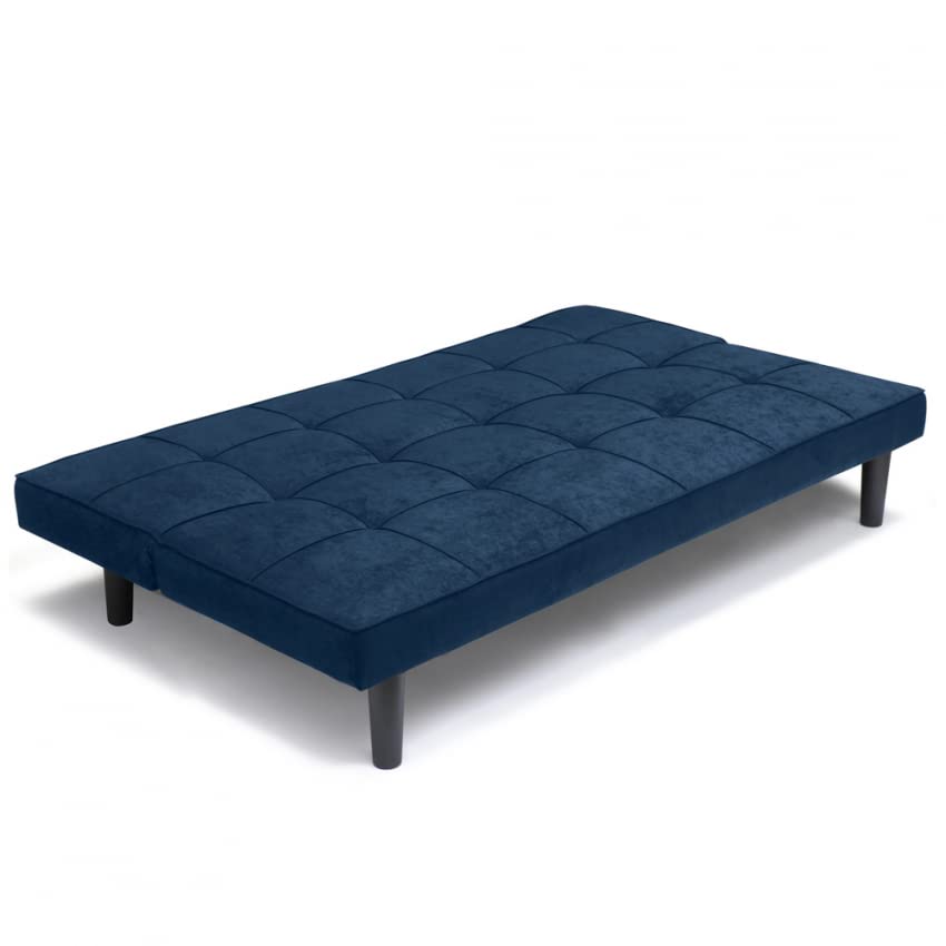 Produce Shop Divano Letto Design in Tessuto 2 Posti per casa e Ufficio Giada - Blu