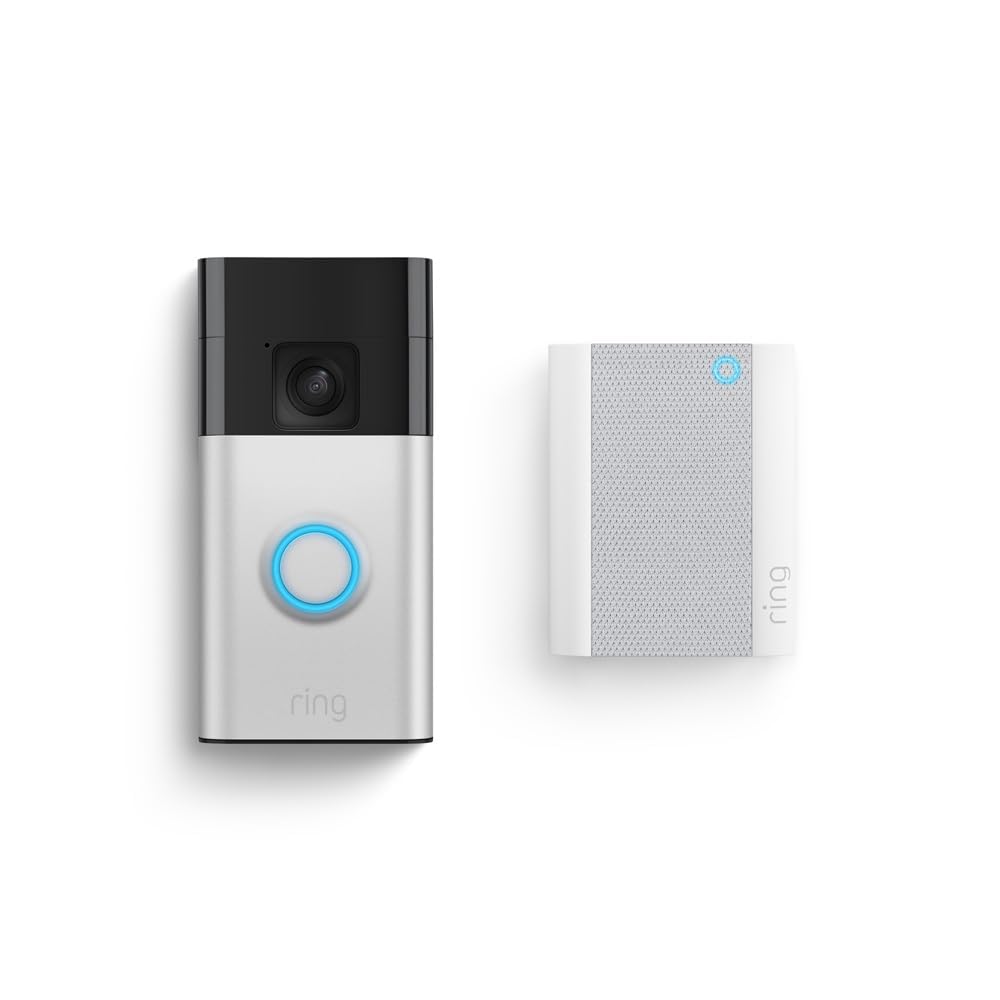 Ring Battery Doorbell Satin Nickel + Chime