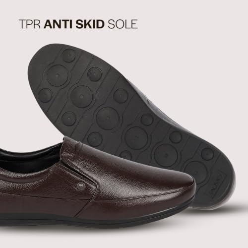 Image of FAUSTO Men's Formal Slip On Shoes for Office Wear | Comfortable Daily Work & Business Meeting Shoes | Professional Formal Footwear for Long Working Hours