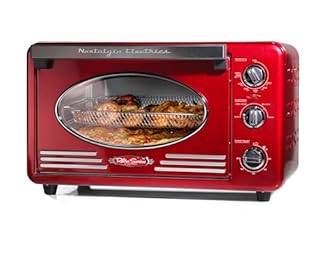 Nostalgia RTOV2RR Large-Capacity 0.7-Cu. Ft. Capacity Multi-Functioning Retro Convection Toaster