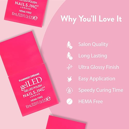 Esmalte en gel Nails.INC GelLED Flamingo Dreams 0.33 fl oz miniatura 3