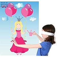 Lello and Monkey Pin the tiara on the princess kids party game