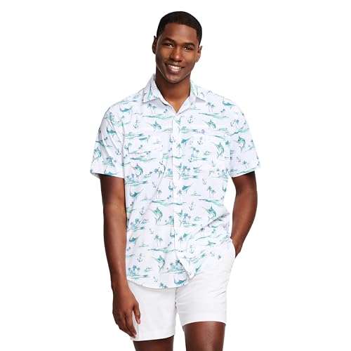 Chemise boutonnée à manches courtes homme Izod Sunshield en tissu performance
