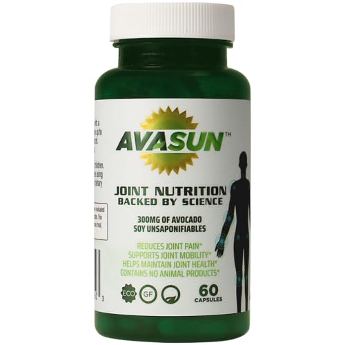 AvaSun ASU Joint Supplement - 300mg Avocado Soy Unsaponifiables - 60 Count for Joint Support & Cartilage Health - Gluten Free & Plant Based