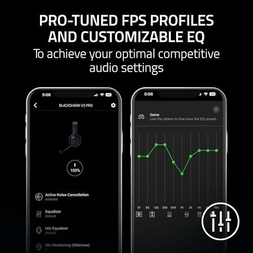 Razer BlackShark V3 Pro Wireless ANC Gaming Headset for PC, Black — view 8