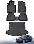 Pour Mazda CX-5 Tapis de sol 2025 2024 2023 2022 2021 2020 2019 2018 2017, pour Mazda CX5 Tapis de sol tout temps Tapis de coffre Linge de charge compatible avec Mazda CX-5 Accessoires 2017-2025(4 pièce/ensemble)