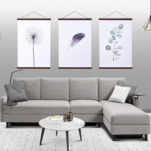 Ywlake Posterleiste Posterschiene Posterleisten, Magnet Magnetische Holz Poster Aufhänger Halter Rahmen Leisten Bild Bilder Bilderrahmen… – Ansicht 5