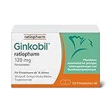 Ginkobil® ratiopharm 120 mg Filmtabletten: Pflanzliches Arzneimittel mit Ginkgo biloba-Extrakt, 120 Filmtabletten