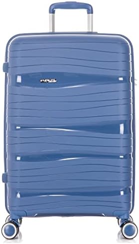 DK Luggage 28 Large Hard Shell PP Suitcase 4 Wheel Spinner Luggage PP801 Pink
