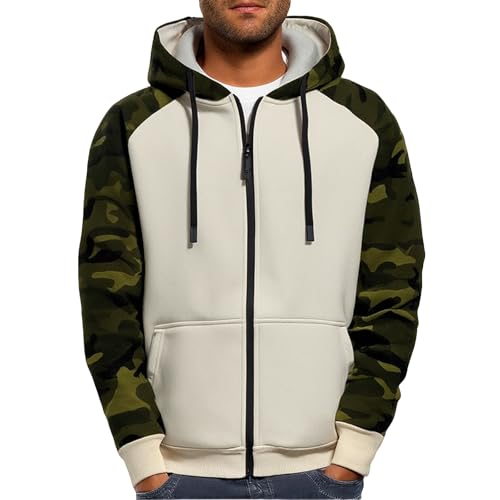 Generisch Jersey para hombre, sudadera con capucha para hombre, sudadera con capucha con bolsillo, sudadera cálida de invierno con capucha, sudadera con capucha para hombre, cremallera grande, básica