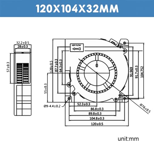 Ventilador de 120 mm CC de 5 V para extrusión y refrigeración de impresoras 3D 2
