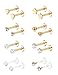 CASSIECA 16 pièces Acier Inoxydable Levre Piercing Mens Ladies Labret Bioflex Piercing Oreilles Cartilage Piercing Lip Set Tragus Piercing Or 6mm