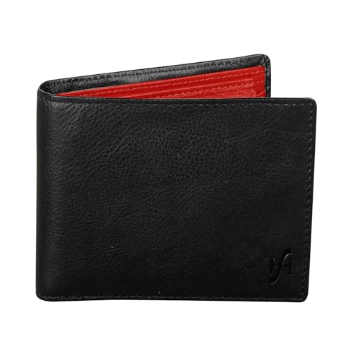 Men's RFID Blocking Genuine Nappa Leather Billfold Wallet Purse - Photo ID Holder - Coin Pouch Pocket With Gift Box 1216