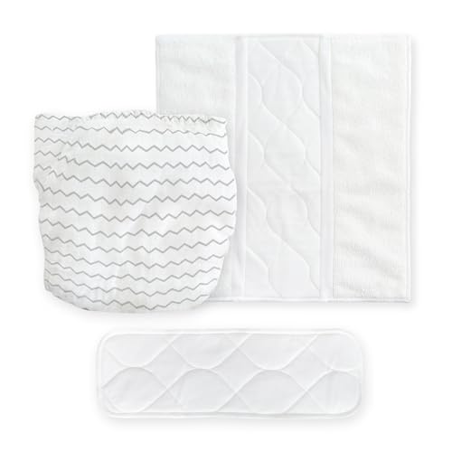 Amazing Baby Hybrid Cloth Diaper Cover with Pocket-Sling, Newborn, Sz 1 (5-10 lbs), Use with Boosties Inserts, Gray Mini Chevron, SmartNappy Set...