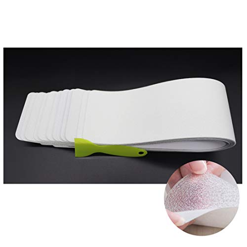 Blupure Stair Treads Tape Non-Slip, Clear Safety Non Skid Stairs Grip Tape, Outdoor, Indoor Waterproof Anti Slip Tape - Tread Step, Pools, Boats, Stairs, Shower, Transparent, Traction -24