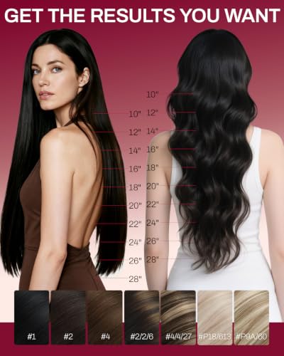 Image of Moresoo Butterfly Weft Hair Extensions Human Hair, Dark Ash Brown