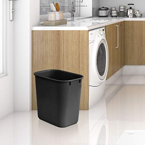 Acrimet Wastebasket Bin 27Qt (Plastic) (Black Color) (Set Of 4) #TOP7
