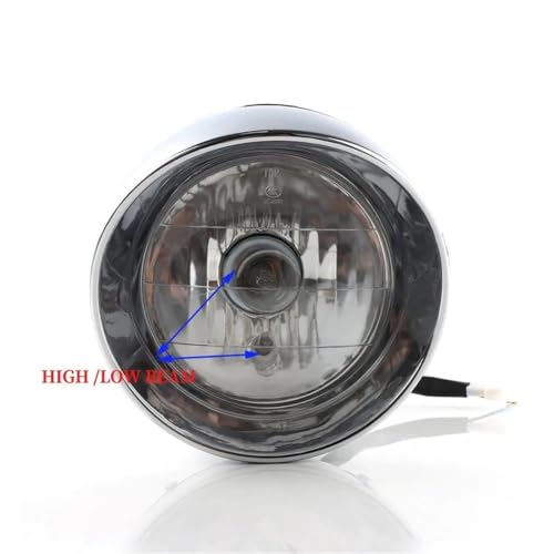 Phare de moto universel chromé obus compatible Dyna Shadow Steed - 4