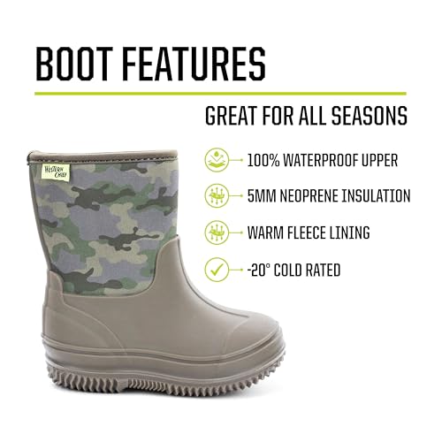 Western Chief Kids Freestyle Neoprene Outdoor Boot, Lightweight, Kid Friendly for Boys and Girls Waterproof Boot for Rain, Mud, Cold Weather, Snow2