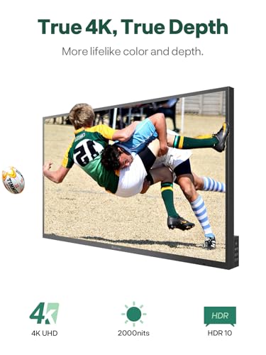 Image of SYLVOX 43 inch Outdoor TV, 2000 Nits Full Sun Outdoor TV for Bright Outdoor Conditions, 4K UHD HDR10, IP56 Weatherproof, Anti-Glare Matte Screen, Dolby Atmos, Smart Google TV, Pool Pro 3.0+ Series (2026)