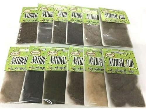 Veniard Doublage en Fourrure Naturelle, matériaux de Fixation de Mouche, doublage de Mouches, Mouches de Truite, Masque lièvre Olive