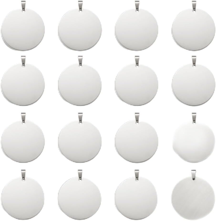 50pcs 201 Stainless Steel Rectangle Blank Stamping Tag Pendants on Bail Supplies for DIY Necklace Making