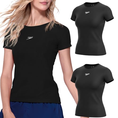Kit 2 Camisetas Femininas Speedo Slim Academia Treino Sport Fitness