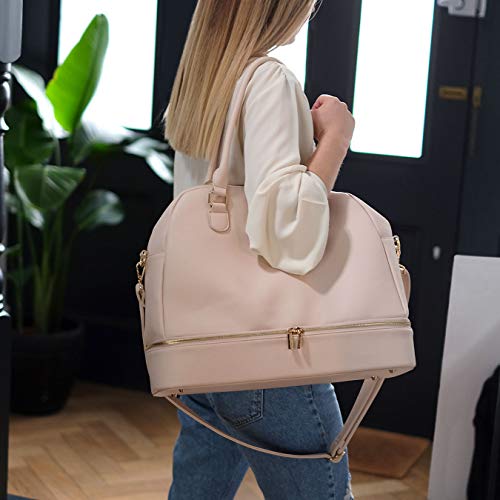 Sac à main rose pâle Stackers en finitions haut de gamme