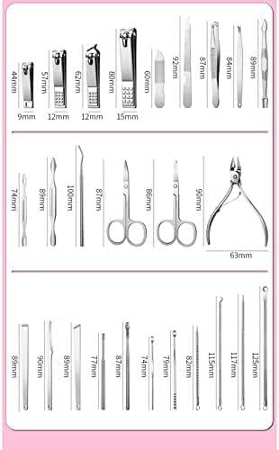 Zestaw do manicure pedicure profesjonalny zestaw do pielęgnacji stóp 26 sztuk Zestaw do manicure Obcinacz do paznokci ze stali nierdzewnej Szczypce do skórek Narzędzie do pielęgnacji pedicure Martwa s