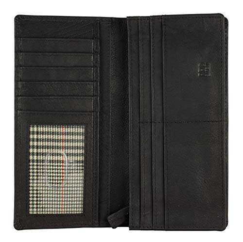 Image of RFID Blocking Mens Genuine leather Bifold Long Wallet