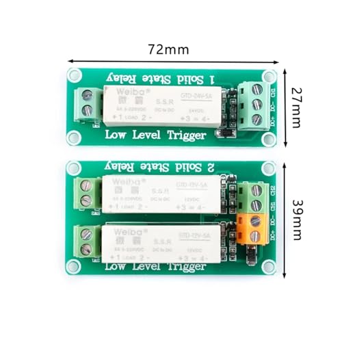 Module de relais à semi-conducteurs 5V 2 canaux carte de contrôle CC 5A