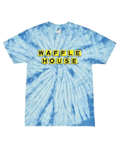 Waffle House Tie-Dye Tee, Blue, 2XL