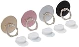 Cell Phone Finger Holder, Amoner 4 Pack Phone Ring Holder 360° Rotation Ring Stand Grip Car Mount Kickstand for iPhone, Samsung and Other Android Smartphones