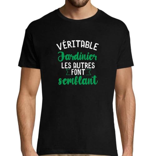 T-shirt homme véritable jardinier en coton imprimé en France
