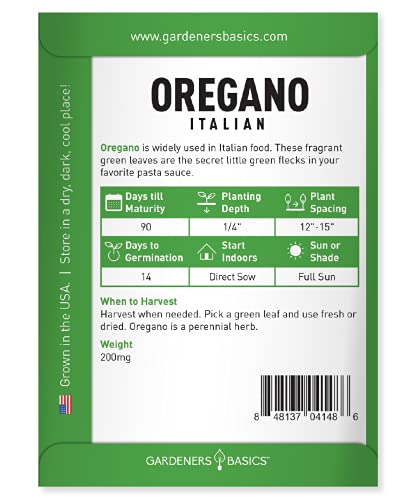 Gardeners Basics, Oregano Seeds for Planting Heirloom Non-GMO Herb Plant Seeds for Home Herb Garden Makes a Great Gift for Gardening - Image 2