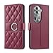 ShouBao Compatible with Oppo Reno 11 Pro 5G Case Cover,Compatible with Oppo Reno 11 Pro 5G ALeather Case,Magnetic Flap,Wallet Style case Red