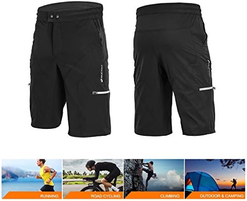 Pantalones Cortos Ciclismo NUCKILY - Montaña Secado Rápido | Hombre Holgados Transpirables Bolsillos