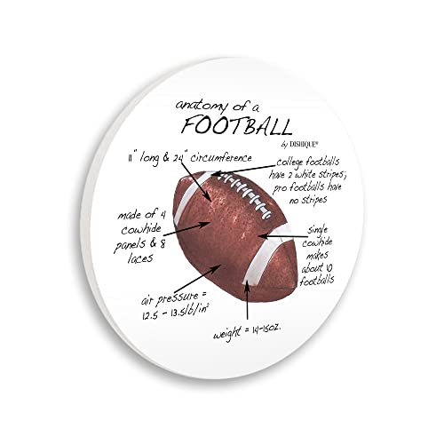 Image of 'Anatomy Of Football Educational Sports Facts'| Wall Plaque Art | Stupell Industries | 12 x 12 Inches, Easy to Hang and Sturdy, Made in USA, by Dishique