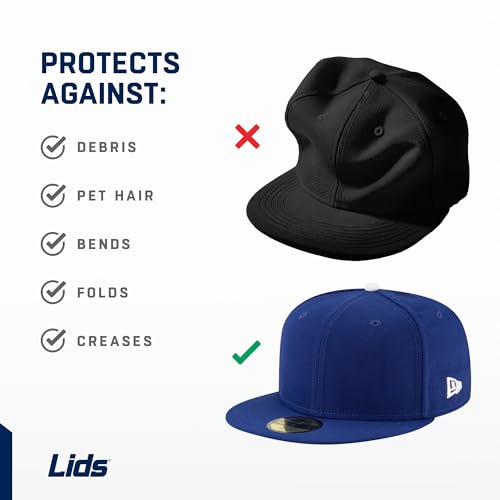 Lids Contenitore Per Berretti (Esterno Kaki / Interno Nero) - Contenitore Durevole Per Cappelli Da Baseball, Organizer Per Cappelli Per 6 Berretti, Custodia Da Viaggio Per Cappelli, Trasportino - 5