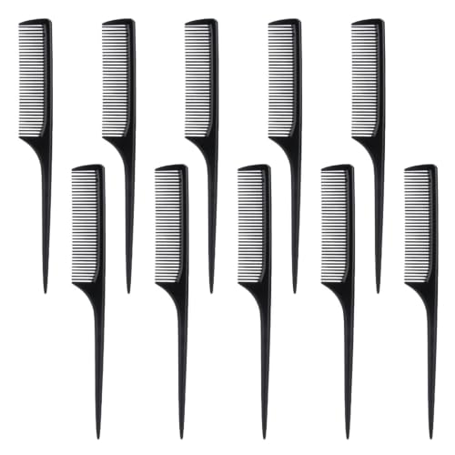 Set de 10 Peines Cola de Rata Negro Antiestático miniatura 1