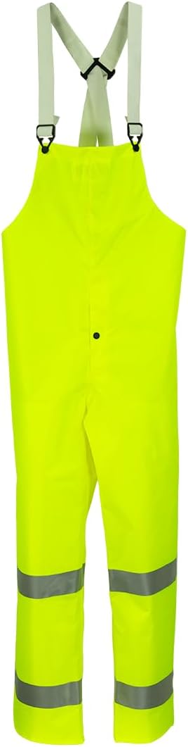 NASCO 80TFY455 WorkLite ビブパンツ - フライフロント - HiVis ANSI クラスE