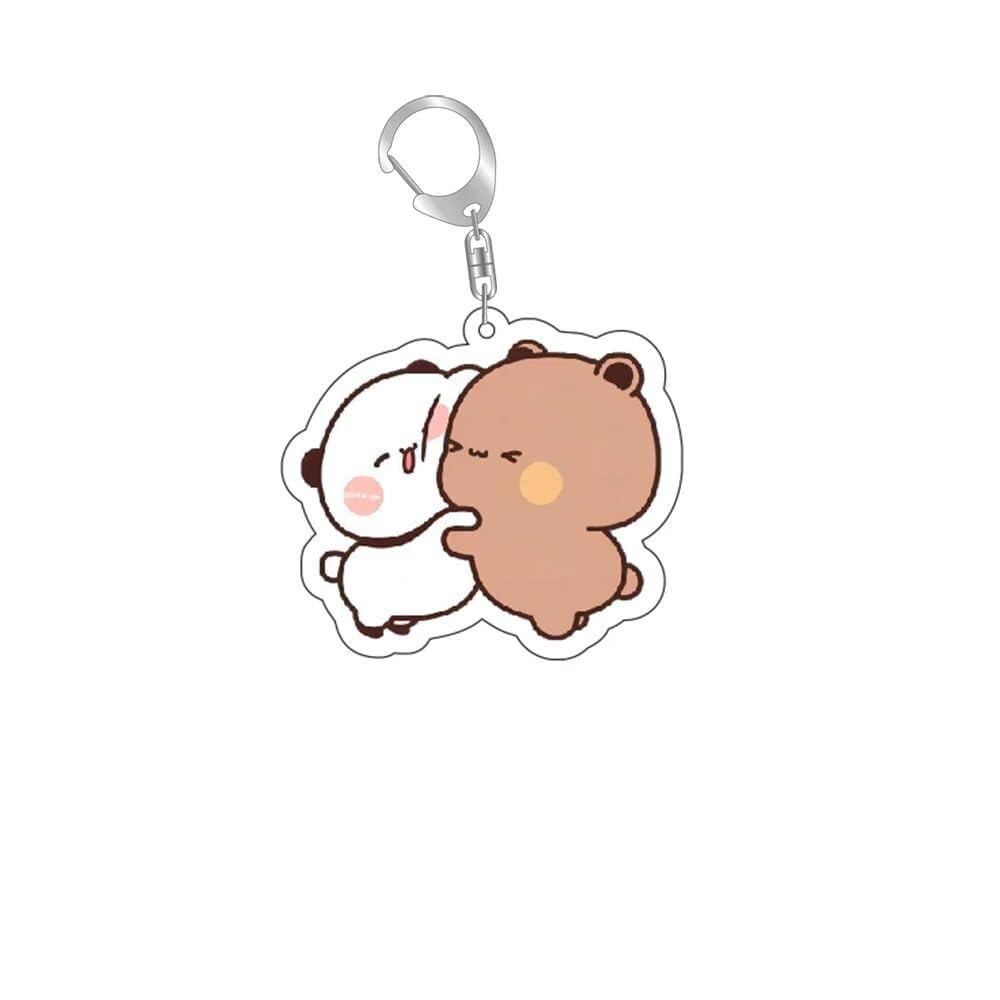 Niuvoo Unisex Style 5 Cartoon Keychain Cute Panda Bubu & Dudu Keychain - Kawaii Anime Cute Keychains(Style 5)