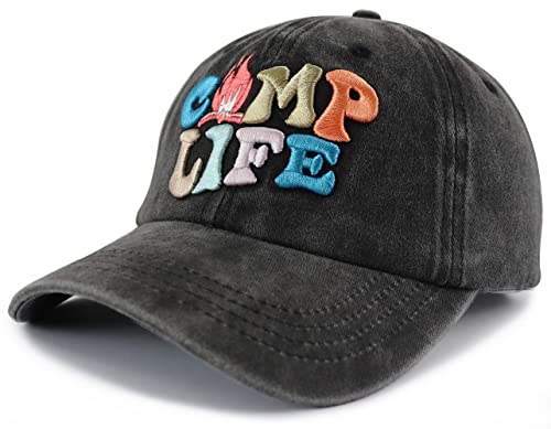 Camp-Life-Hat-for-Men-Women-Funny-Adjustable-Cotton-3D-Embroidered-Camping-Hiking-Baseball-Cap