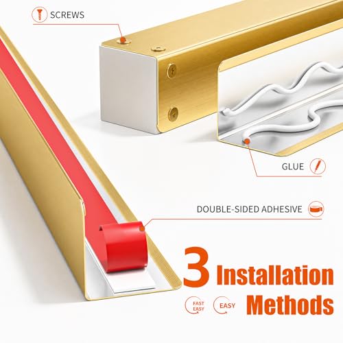Image of 304 Stainless Steel Wall Corner Guards (10, Golden, 2x2x48 Inches)