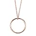 Produktbild URBANHELDEN - 925er Sterlingsilber Damen Kette Anhänger Ring Filigran - Halskette Silberkette - Echt Silber Schmuck - Kreis Rosegold