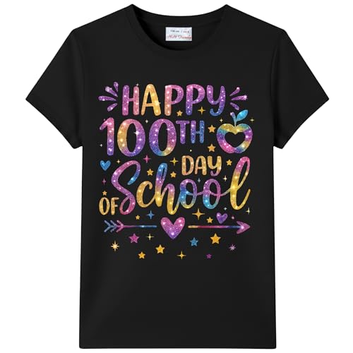 Image of 100 Days of School Shirt Girls and Kids Unicorn Heart Shirt
