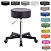 1stuff® Profi Rollhocker Drehhocker Squash - Sitzhöhe ca. 51-71cm - hohe Belastbarkeit* - Arzthocker Arbeitshocker Bürohocker Praxishocker (schwarz)