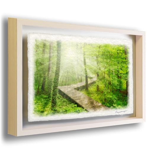 �a���̊G�ʐ^ �u�����̐V�΂̃W�O�U�O�̖ؓ��v �������� ���̊z���t�� 62x44cm ���� ���� �G�� �G �C���e���A������� �Ǌ|�� �k�� ���i�� �A�[�g�p�l�� �� �X �� Natural Memories