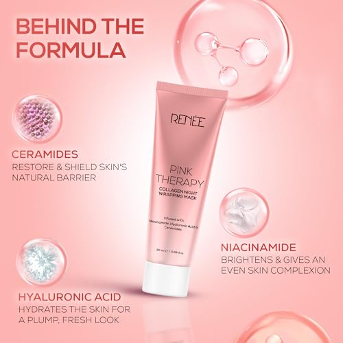 Image of RENEE Pink Therapy Collagen Night Wrapping Face Mask, 20 ml