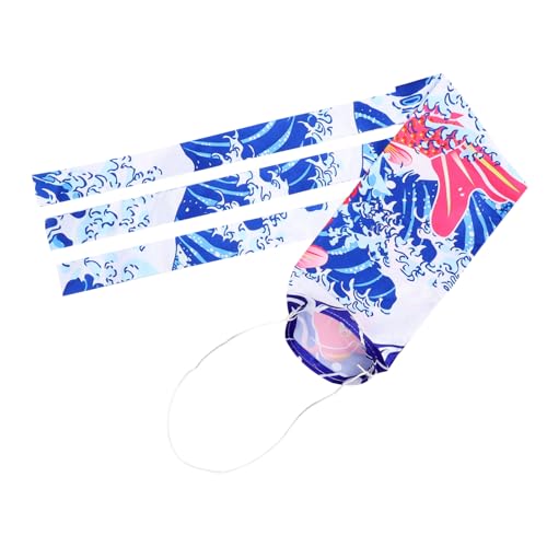 Kisangel Manche à Air Koinobori 70 Cm Motif Carpe Japonaise Poisson Décoration Extérieure Maison Bateau Étanche Solide Bouche Fil de Prête à Accrocher